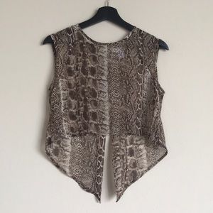 Sheer Snake Print Blouse